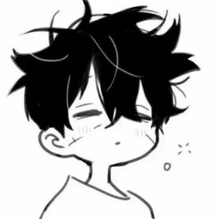 😪 anime, manga, dibujos animados, adormilado, blanco y negro whatsapp sticker