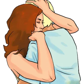 👐 ハグ, 抱擁, 愛, 愛情, ロマンス, カップル, 関係 telegram sticker