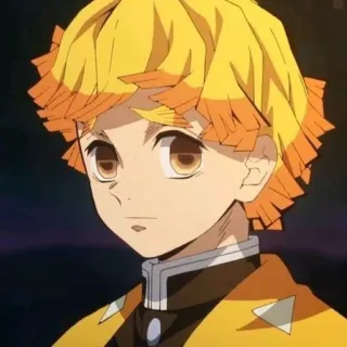 🧡 Zenitsu Agatsuma Demon Slayer Anime, Mangá, Demon Slayer, Zenitsu, Personagem, Cabelo Amarelo telegram sticker