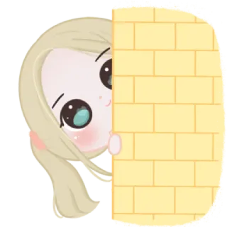 🍬 chica, mirando, linda, anime, dibujos animados telegram sticker