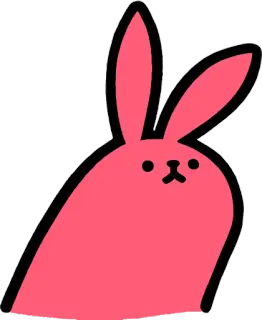 😀 Hase, Häschen, süß, Tier, rosa, Aufkleber whatsapp sticker