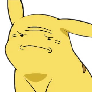 😑 Pikachu Pokemon ปิกาจู, โปเกมอน, มีม, ตลก, การ์ตูน telegram sticker
