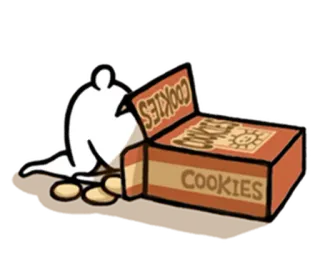 🐇 COOKIES biscuits, nourriture, dessert, collation, dessin animé telegram sticker