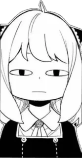 😕 Anya Forger Spy × Family anya forger, spy x family, anime, manga, funny face, blank expression telegram sticker