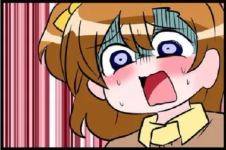 😱 anime, manga, cartoon, character, scared, shocked telegram sticker