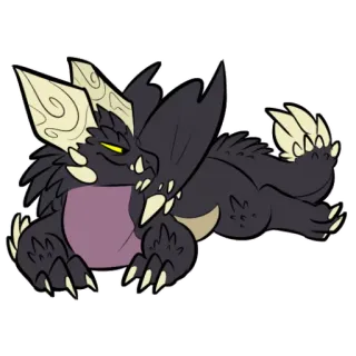 🦎 dragon, monster, cartoon, creature, fantasy whatsapp sticker