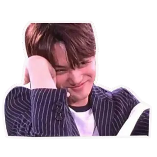 🕶 persona, uomo, sorridente, completo, ritratto, coreano, asiatico telegram sticker