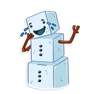 😂 Pupazzo di neve, Inverno, Neve, Felice, Cartone animato telegram sticker