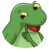 😏 grenouille, dessin animé, mignon, animal, amphibien whatsapp sticker
