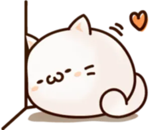🐱 кот, милый, каваий, животное, стикер, сердце telegram sticker