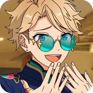 😎 Anime, Personagem, Adesivo, Óculos de sol whatsapp sticker
