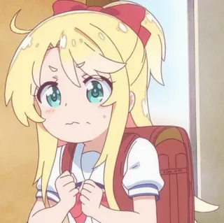 🎐 Anime, Dibujos animados, Chica, Estudiante, Niña, Linda, Mochila telegram sticker