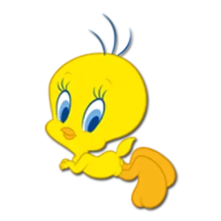 😝 Tweety Bird Kreskówka, Ptak, Żółty, Postać, Słodki, Tweety telegram sticker