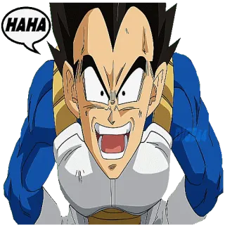 😂 Vegeta Dragon Ball HAHA Anime, Dragon Ball, Vegeta, Haha, Lucu whatsapp sticker