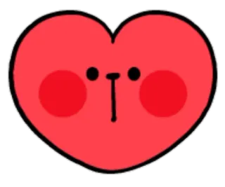 😍 corazón, lindo, dibujos animados, kawaii, amor, San Valentín telegram sticker