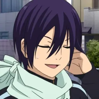 💈 Yato Noragami Anime, Yato, Noragami, God, Sjaal, Personage whatsapp sticker