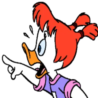 👉 Gosalyn Mallard Darkwing Duck Gosalyn Mallard, Darkwing Duck, dessin animé, Disney, animé, canard whatsapp sticker