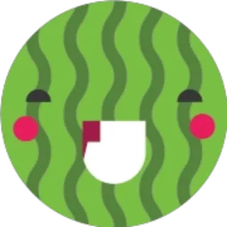 😄 wassermelone, obst, emoji, süß, kawaii, essen, süß whatsapp sticker