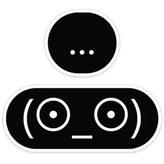 😐 robô, androide, tecnologia, ícone, design whatsapp sticker