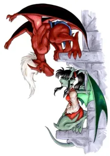 😑 Gargoyles горгульи, мультфильм, мультик, фэнтези, мифические существа telegram sticker