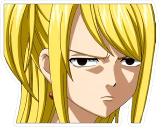 😒 Lucy Heartfilia Fairy Tail Аниме, Fairy Tail, Люси Хартфилия, Персонаж, Стикер telegram sticker