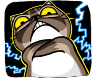 😡 Katze, wütend, frustriert, Cartoon, Sticker telegram sticker