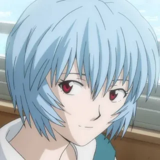 😊 Rei Ayanami Neon Genesis Evangelion アニメ, マンガ, キャラクター, 綾波レイ, エヴァンゲリオン, ロボット, メカ telegram sticker