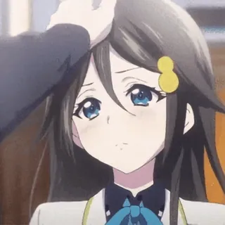 🤗 anime, girl, cute, head pat, love live, school idol project telegram sticker