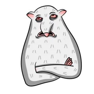 😒 rata, animal, dibujo animado, ilustración, dormilón, cansado telegram sticker