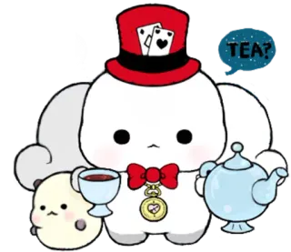 ☁ TEA? 차, 귀여운, 만화, 음료, 카와이, 기발한 telegram sticker