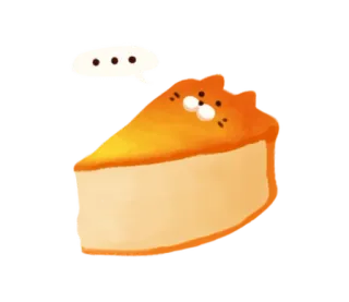 🤨 แมว, เค้ก, ชีสเค้ก, ขนม, น่ารัก, อาหาร whatsapp sticker