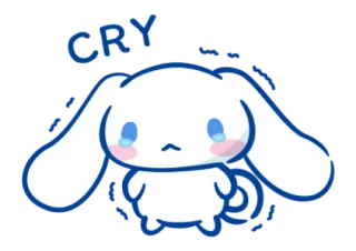 🐰 CRY sad, crying, cute, anime, kawaii telegram sticker