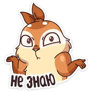 🤷 НЕ ЗНАЮ Eichhörnchen, Cartoon, Schulterzucken, Keine Ahnung, Ausdruck, Süß telegram sticker
