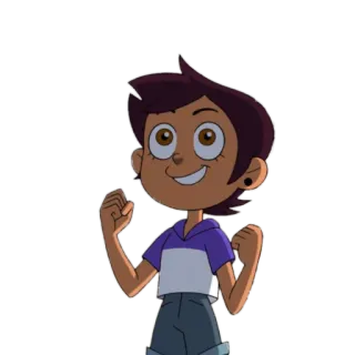 🦉 Luz Noceda The Owl House dibujos animados, animado, personaje, sonriendo, joven telegram sticker