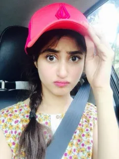 😣 woman, selfie, hat, portrait, person telegram sticker