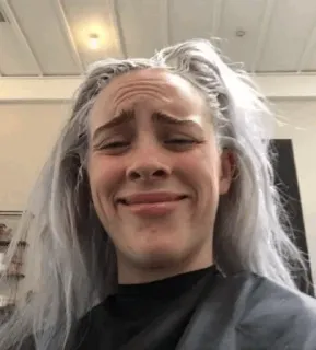 💚 Billie Eilish celebrità, cantante, pop star, billie eilish, faccia telegram sticker