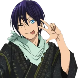 😜 Yato Noragami Аниме, Персонаж, Бог, Ято, Норагами whatsapp sticker