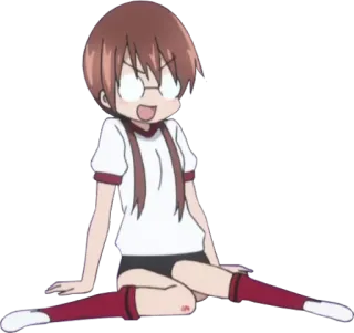 😮 Anime, Manga, Personaje, Chica, Gafas, Uniforme escolar whatsapp sticker