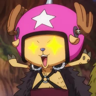🤩 Tony Tony Chopper One Piece anime, one piece, chopper, joyeux, renne, mignon telegram sticker