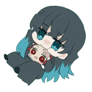❄️ Muichiro Tokito Demon Slayer 动漫, 可爱, Q版, 鬼灭之刃, 炭治郎, 无一郎, 时透 whatsapp sticker