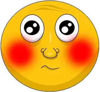 😳 emoji, face, blush, expression, cartoon telegram sticker