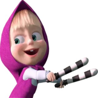 🍓 Masha Masha and the Bear Kartun, Karakter, Gadis, Masha dan Beruang telegram sticker
