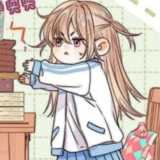 🧸 诚实 Anime, Dessin animé, Personnage, Fille, Uniforme scolaire, Mignon telegram sticker