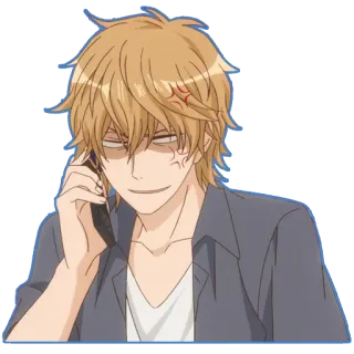 😾 anime, cartoon, character, angry, calling, upset whatsapp sticker