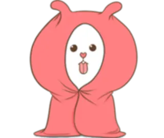 😜 Hase, Kaninchen, Tier, süß, rosa, Zunge telegram sticker