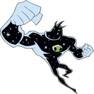 😎 Alien X Ben 10 мультфильм, инопланетянин, космос, супергерой, анимация, персонаж telegram sticker