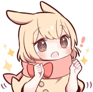 ✨ 애니메이션, 만화, 치비, 귀여운, 카와이, 반짝이, 신나는 telegram sticker