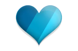 ❤ cuore, blu, amore, san valentino, forma, icona telegram sticker