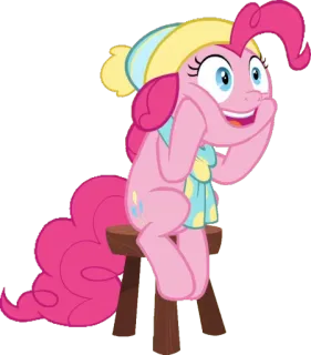 👂 Pinkie Pie My Little Pony Pinkie Pie, My Little Pony, cartoon, pony, animation, friendship telegram sticker