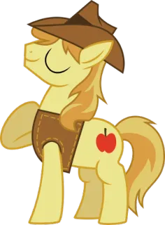 😎 Big McIntosh My Little Pony Dibujo animado, Pony, Animal, Sombrero, Applejack, Equino telegram sticker